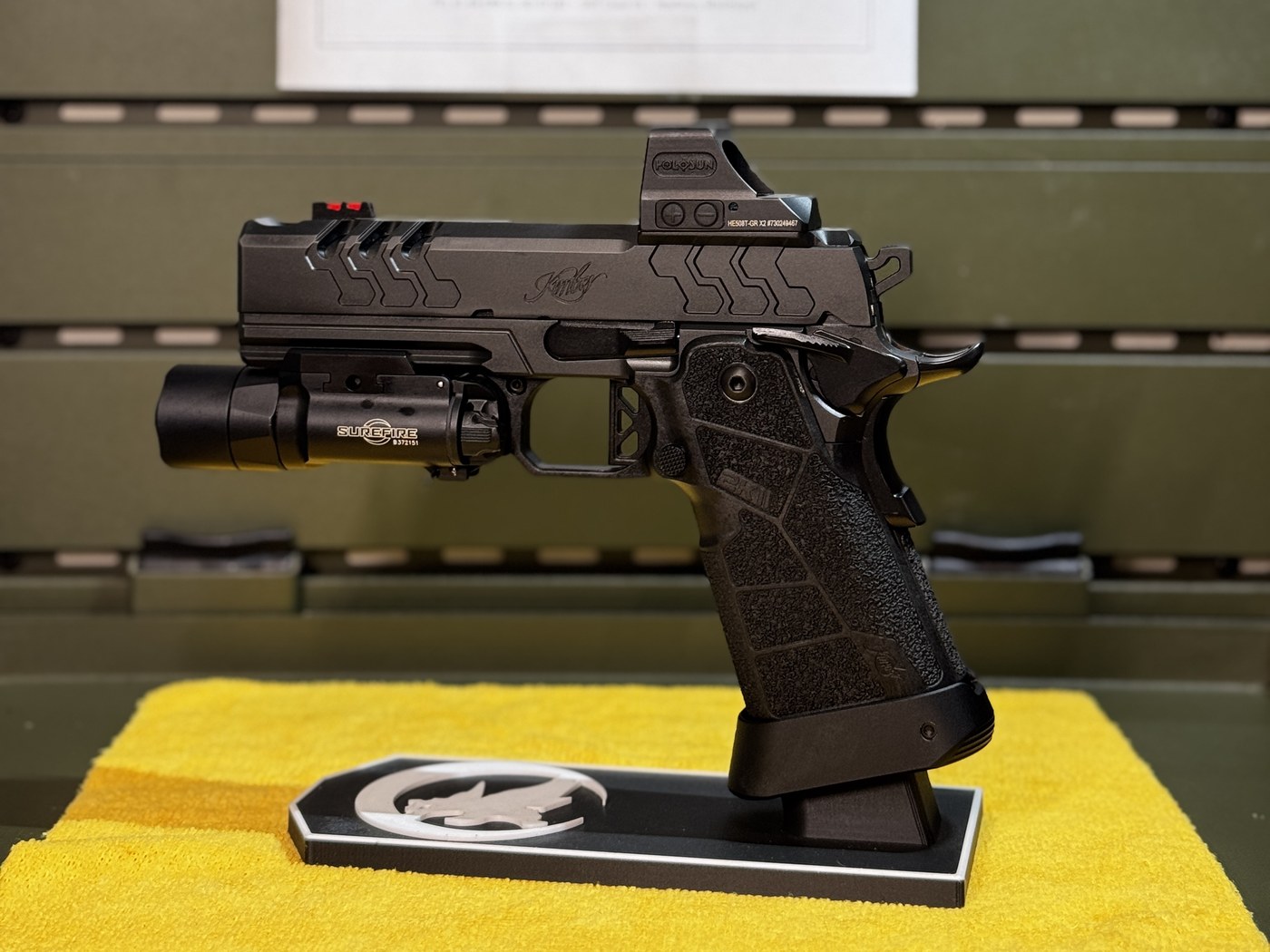 Kimber 2K11 Pro Comp on the stand, left side